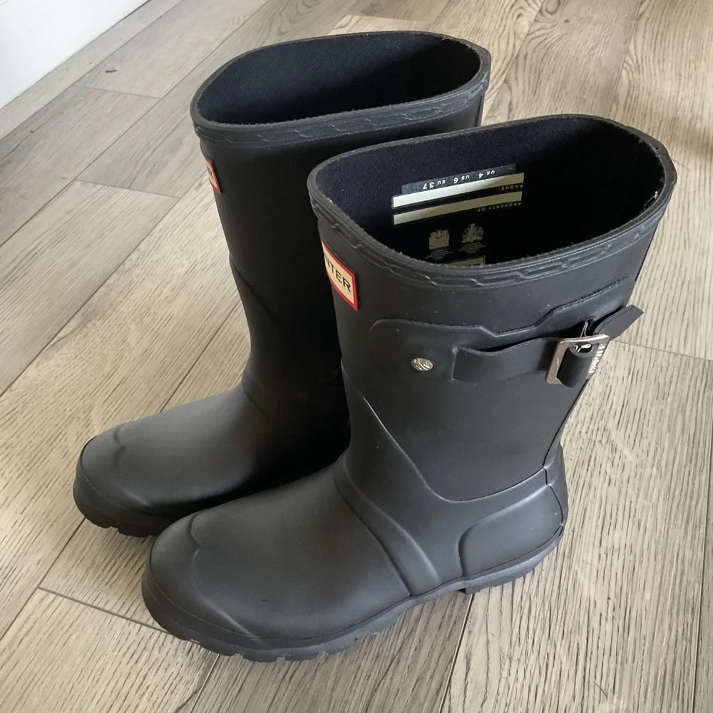 Hunter Original Short Black Waterproof Boots - Picture 9 of 15